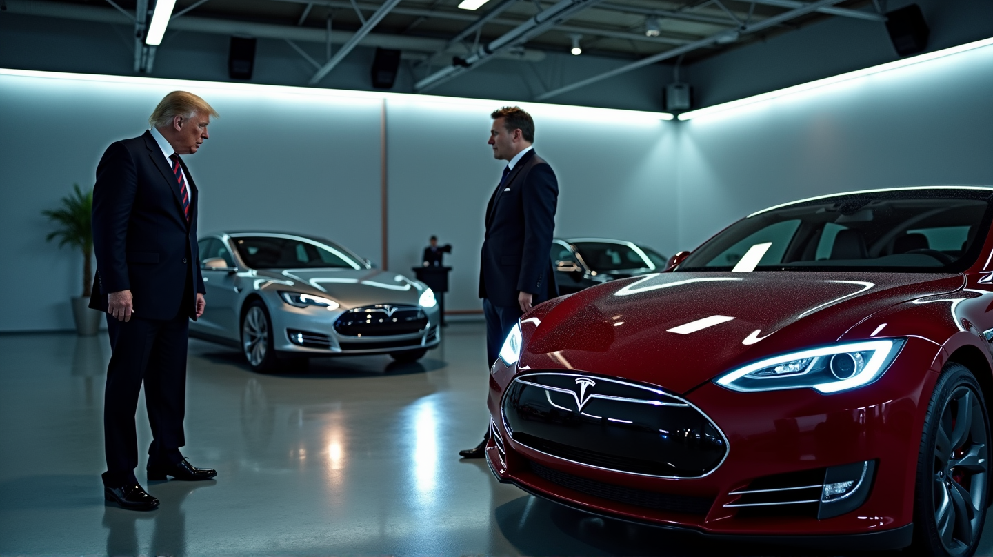 Breaking News: Donald Trump Joins the Electric Revolution with Tesla Purchase, Aided by Elon Musk!