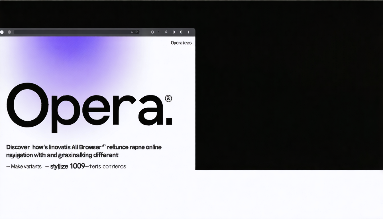 Experience the Future: Opera's AI-Powered Operator Browser Transforms Web Surfing