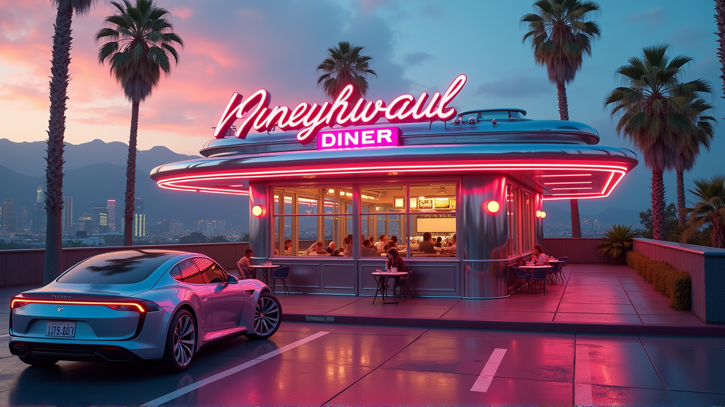 Elon Musk's Tesla Diner: A Futuristic Hollywood Experience with a Touch of Nostalgia