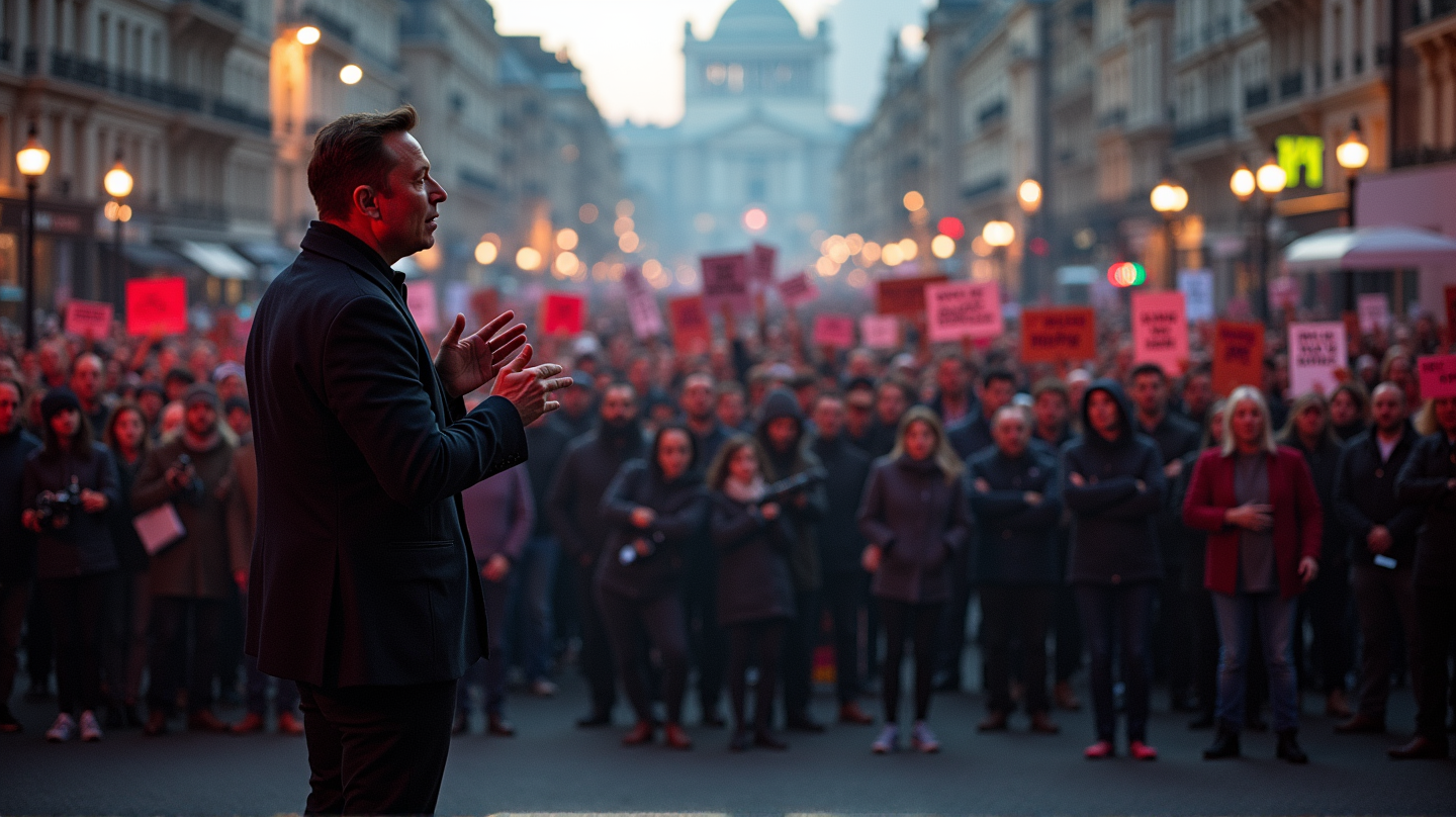Elon Musk's Controversial Remarks at UK Rally: Legal Boundaries Tested?
