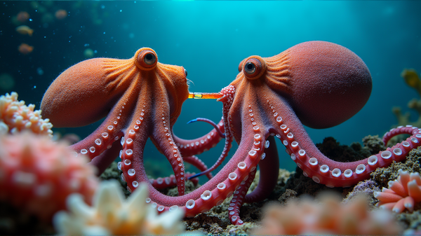 Incredible Tactics of Survival: Male Octopus Uses Venom to Outsmart Hungry Mates