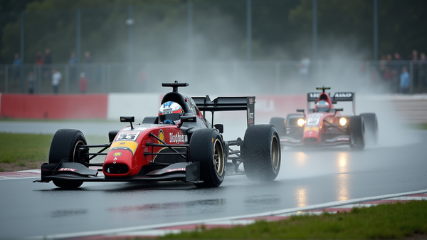 Rain and Rivalries: Young Racers Conquer Thruxton's Unpredictable Terrain